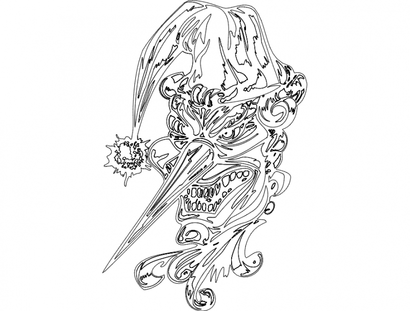 طرح کامل دلقک ۰۱۷ مناسب برای استفاده در دستگاه های cnc چوب و cnc لیزر - clown 017 full dxf file