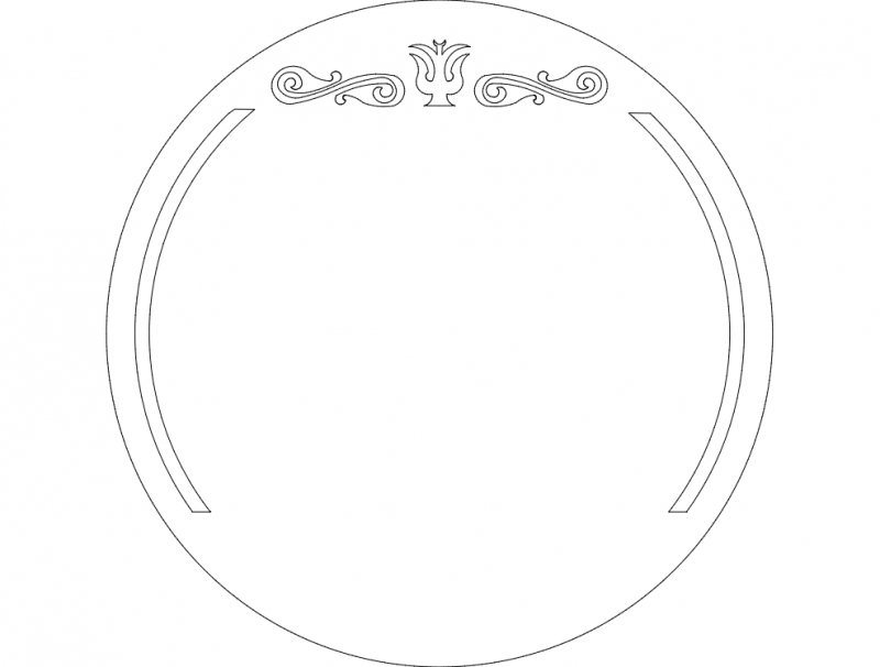 طرح نقش درب گرد مناسب برای استفاده در دستگاه های cnc چوب و cnc لیزر - Design and vector for CNC machine