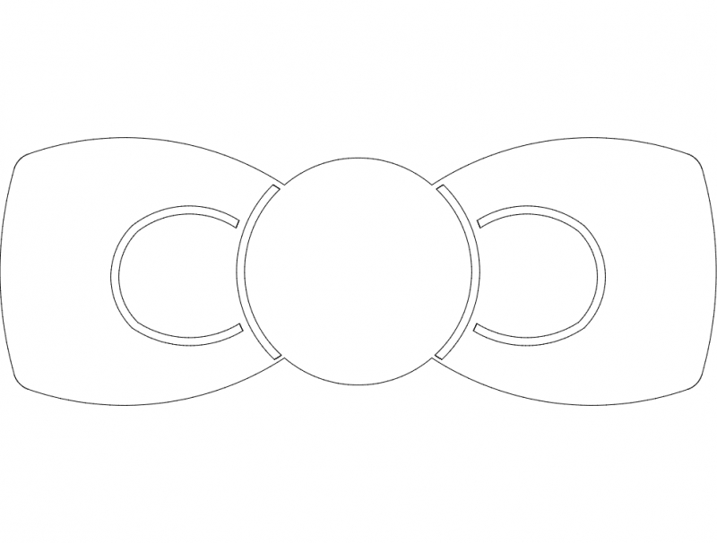 طرح کمان ۲ مناسب برای استفاده در دستگاه های cnc چوب و cnc لیزر - bow 2 dxf file