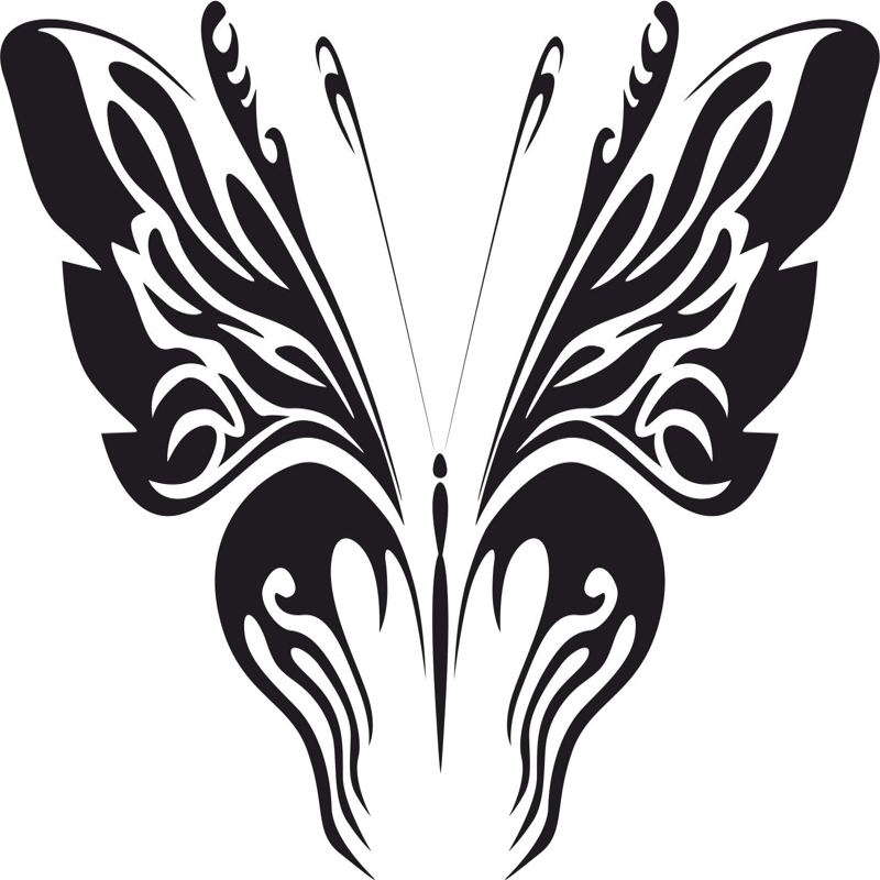 طرح فایل وکتور استیکر پروانه مناسب برای استفاده در دستگاه های cnc چوب و cnc لیزر - butterfly sticker vector cdr file