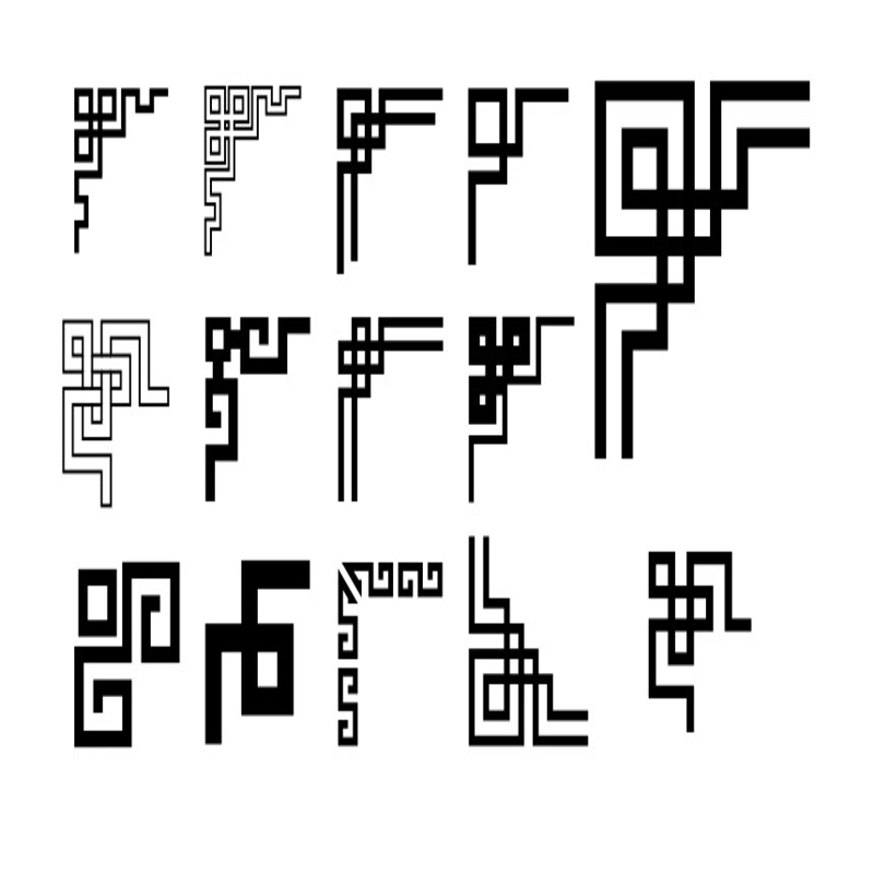 طرح وکتور تزئینات گوشه مناسب برای استفاده در دستگاه های cnc چوب و cnc لیزر - corner ornament vector cdr file