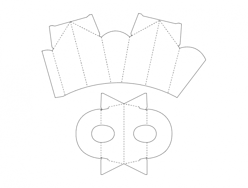 طرح جعبه مقوایی مناسب برای استفاده در دستگاه های cnc چوب و cnc لیزر - cardboard box template dxf file