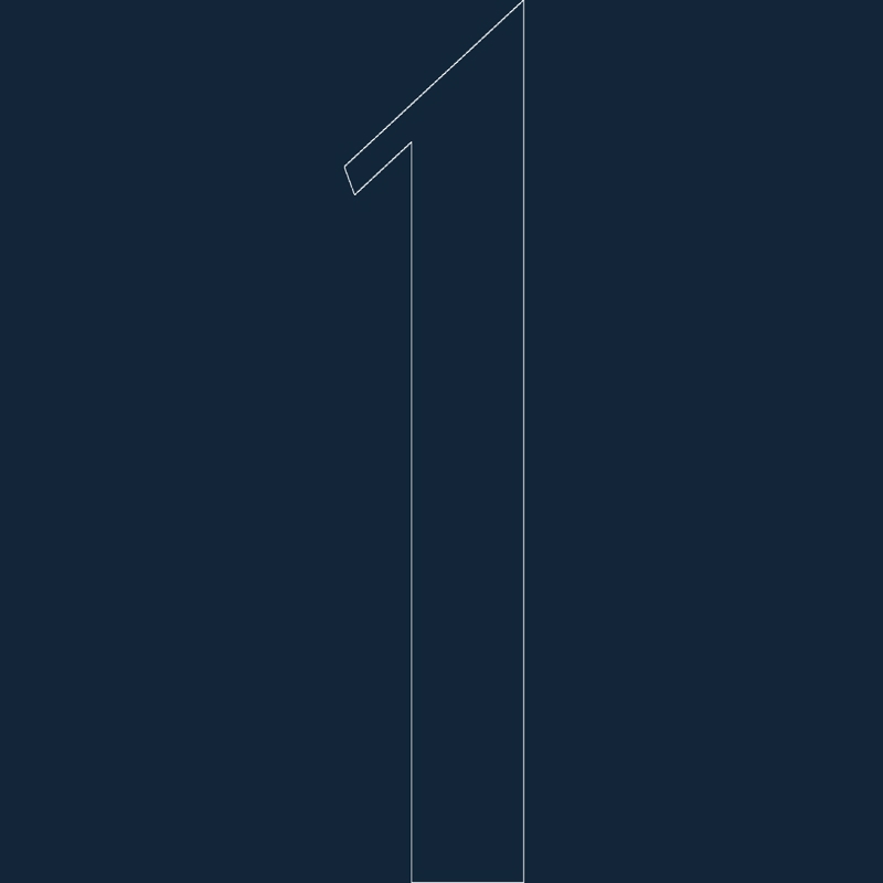 طرح شماره ۱ دی‌اکس‌اف مناسب برای استفاده در دستگاه های cnc چوب و cnc لیزر - number 1 dxf