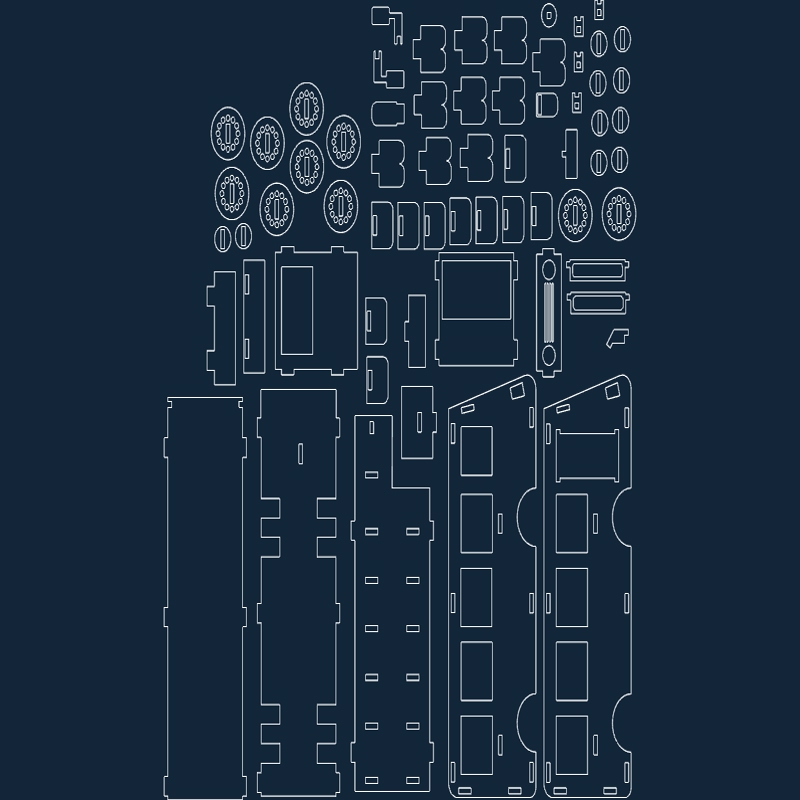 طرح اتوبوس مناسب برای استفاده در دستگاه های cnc چوب و cnc لیزر - bus dxf