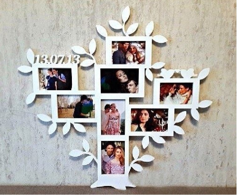 طرح قاب عکس درخت خانوادگی مناسب برای استفاده در دستگاه های cnc چوب و cnc لیزر - family tree picture frame cdr file