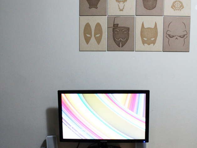 طرح پوسترهای مینیمالیستی ابرقهرمانان با فرمت mdf و مناسب برای استفاده در دستگاه های cnc چوب و cnc لیزر - minimalist superhero mdf posters ai file