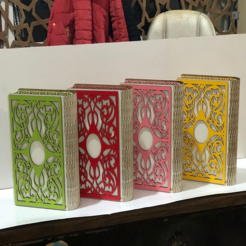 طرح جعبه قرآن تزئینی مناسب برای استفاده در دستگاه های cnc چوب و cnc لیزر - laser cut decorative quran box cdr file