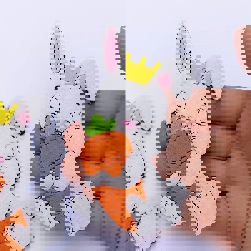 طرح دکور خرگوش مناسب برای استفاده در دستگاه های cnc چوب و cnc لیزر - laser cut rabbit decor cdr file