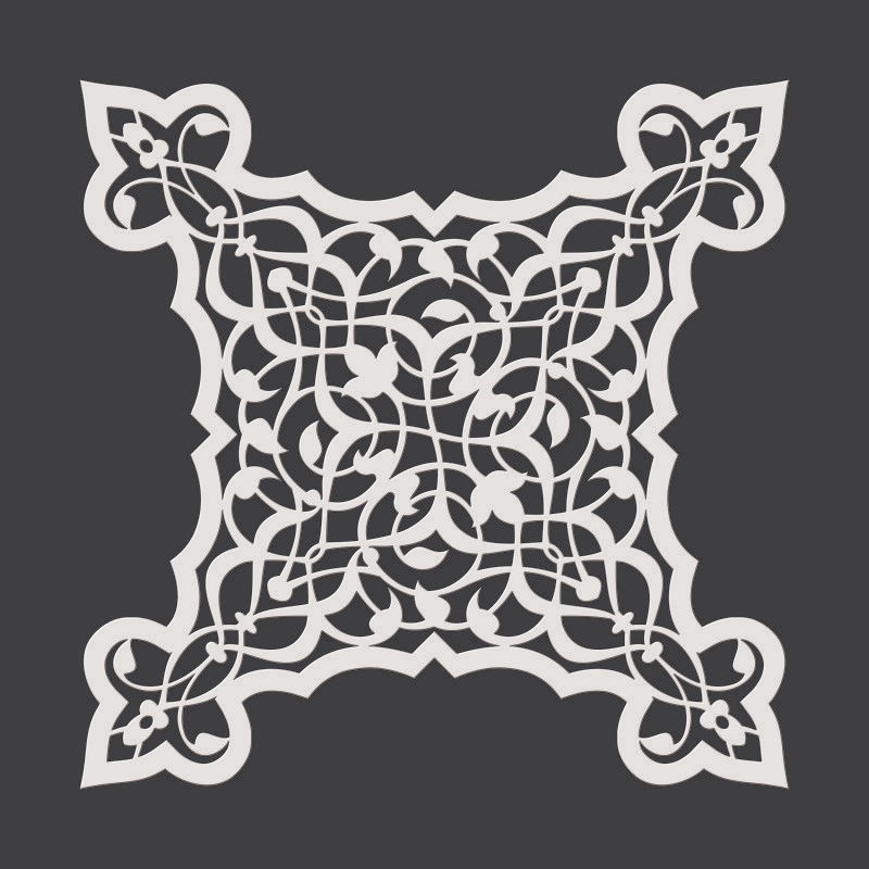 طرح و الگوی داخلی جالی مناسب برای استفاده در دستگاه های cnc چوب و cnc لیزر - laser cut interior jali design pattern dxf file