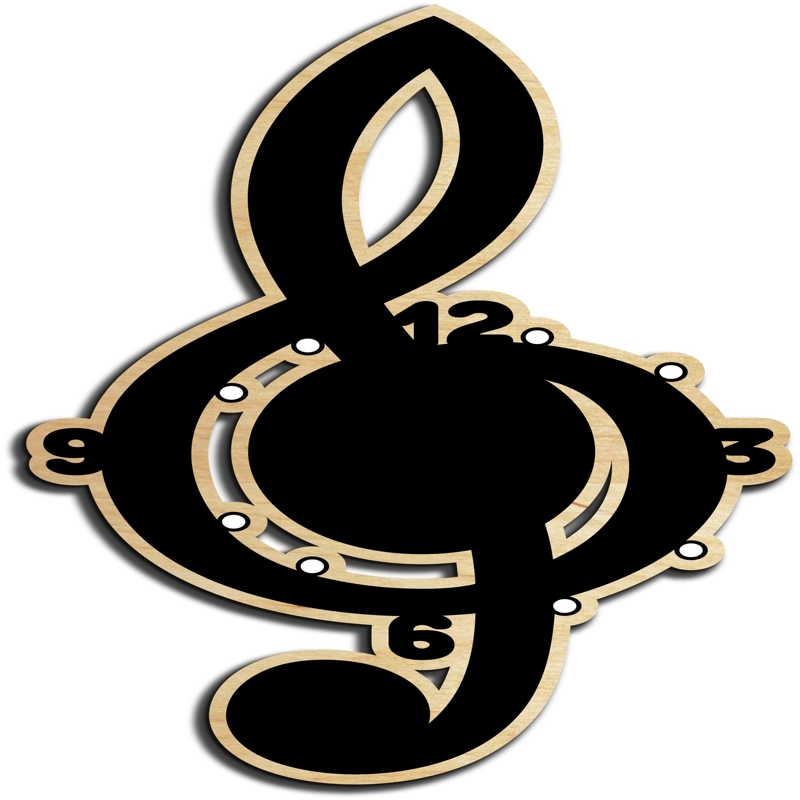 طرح ساعت دیواری مدرن مناسب برای استفاده در دستگاه های cnc چوب و cnc لیزر - laser cut modern wall clock templates cdr file