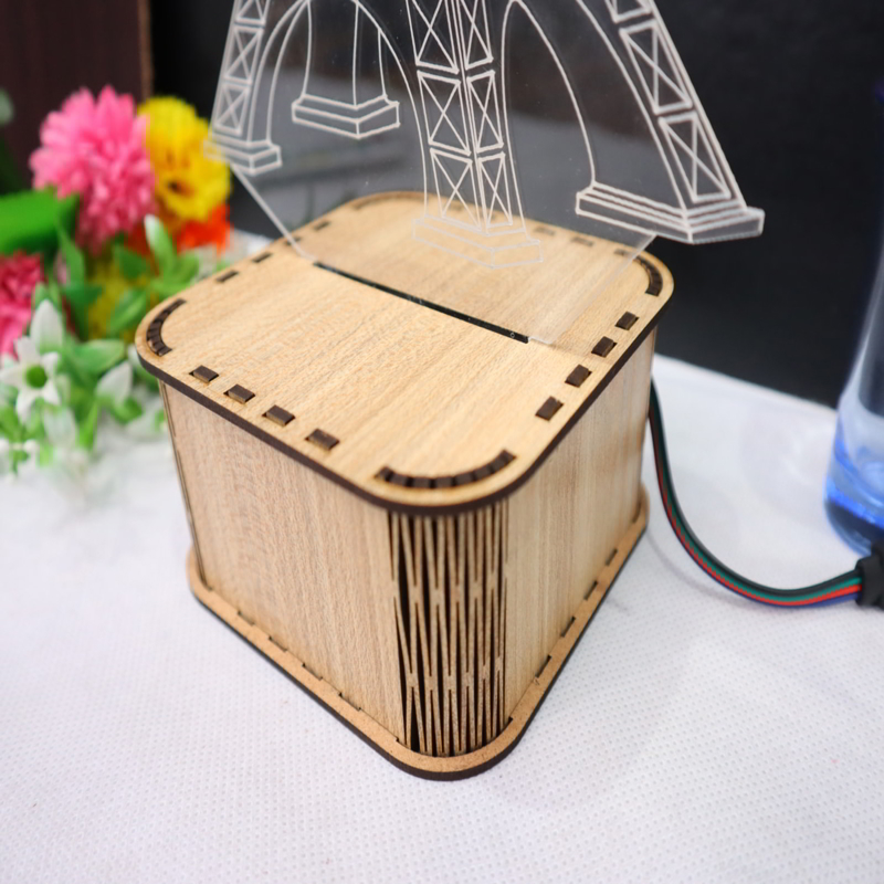 طرح پایه چراغ اکریلیک با ضخامت ۳ میلی‌متر مناسب برای استفاده در دستگاه های cnc چوب و cnc لیزر - laser cut acrylic lamp base 3mm cdr file