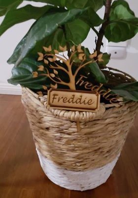 طرح برچسب درخت مناسب برای استفاده در دستگاه های cnc چوب و cnc لیزر - laser cut tree tag dxf file