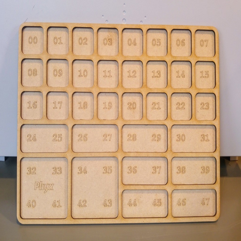 طرح سینی کامپوننت مناسب برای استفاده در دستگاه های cnc چوب و cnc لیزر - laser cut component tray svg file