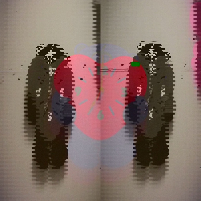 طرح ساعت دیواری طرح خرس عروسکی مناسب برای استفاده در دستگاه های cnc چوب و cnc لیزر - laser cut teddy bear wall clock decoration cdr file