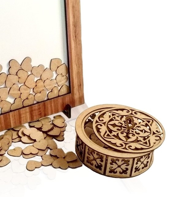 طرح سبد چوبی تزئینی مناسب برای استفاده در دستگاه های cnc چوب و cnc لیزر - laser cut decorative wooden box basket cdr file
