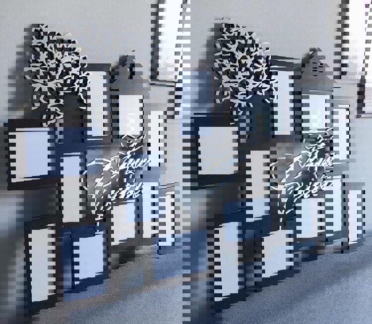 طرح قاب عکس خانوادگی تزئینی مناسب برای استفاده در دستگاه های cnc چوب و cnc لیزر - decorative family photo frames laser cutting template cdr file