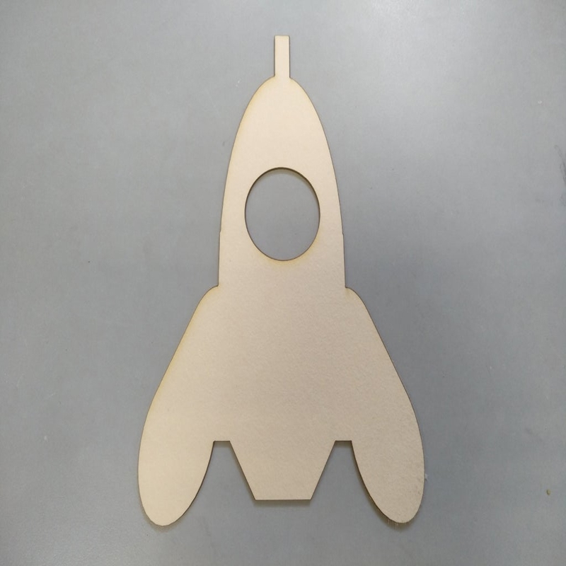 طرح کشتی موشک چوبی مناسب برای استفاده در دستگاه های cnc چوب و cnc لیزر - wooden rocket ship laser cutting template dxf file