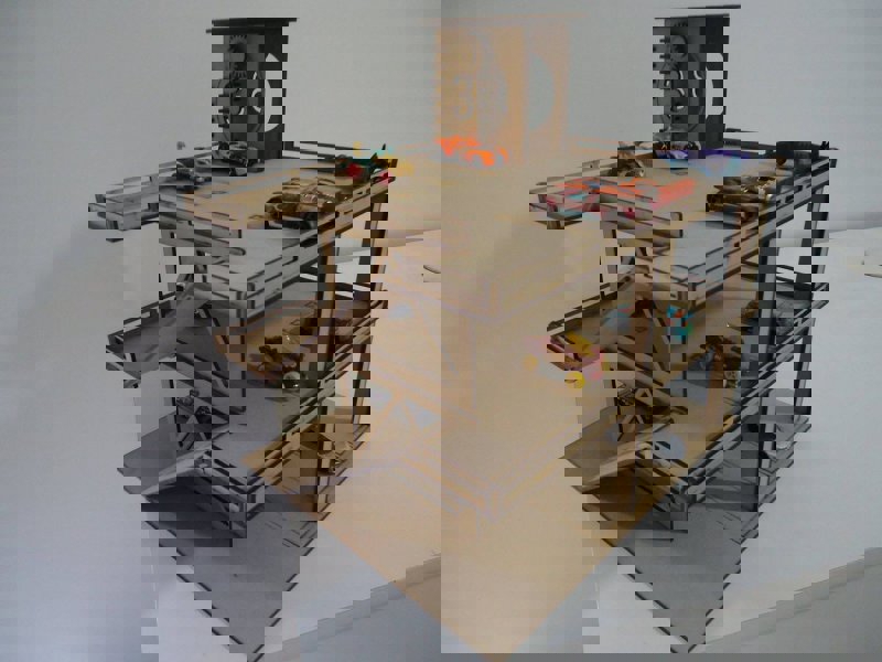 طرح پارکینگ برای ماشین کودکان مناسب برای استفاده در دستگاه های cnc چوب و cnc لیزر - laser cut parking garage for kids cars