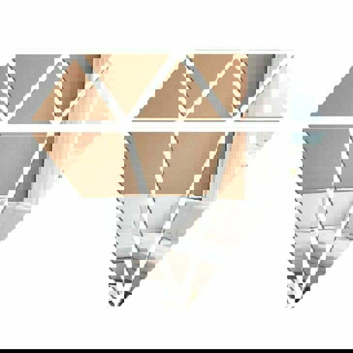 طرح آینه دیواری اکریلیک به شکل الماس با مناسب برای استفاده در دستگاه های cnc چوب و cnc لیزر - laser cut diamond shaped acrylic mirror wall decor