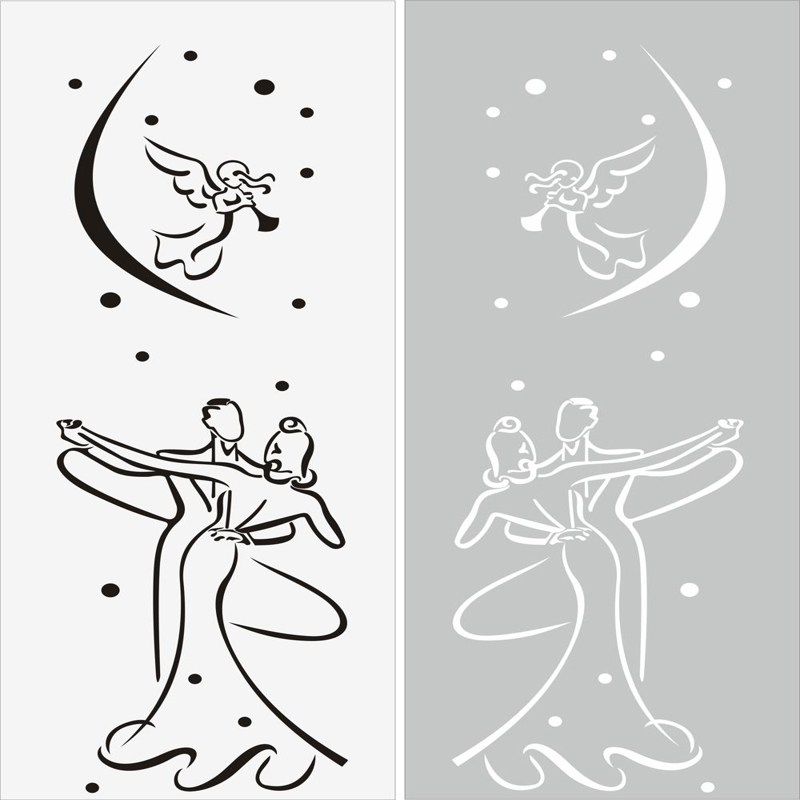 طرح فایل وکتور برچسب شیشه پنجره مناسب برای استفاده در دستگاه های cnc چوب و cnc لیزر - window glass sticker vector cdr file