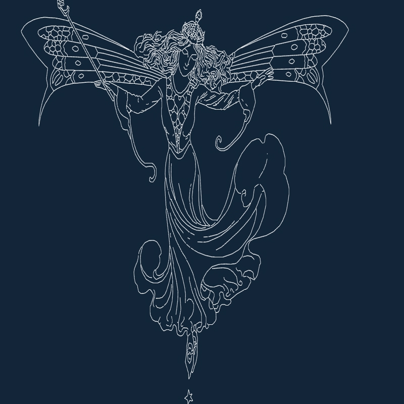 طرح پری مناسب برای استفاده در دستگاه های cnc چوب و cnc لیزر - fairy dxf file