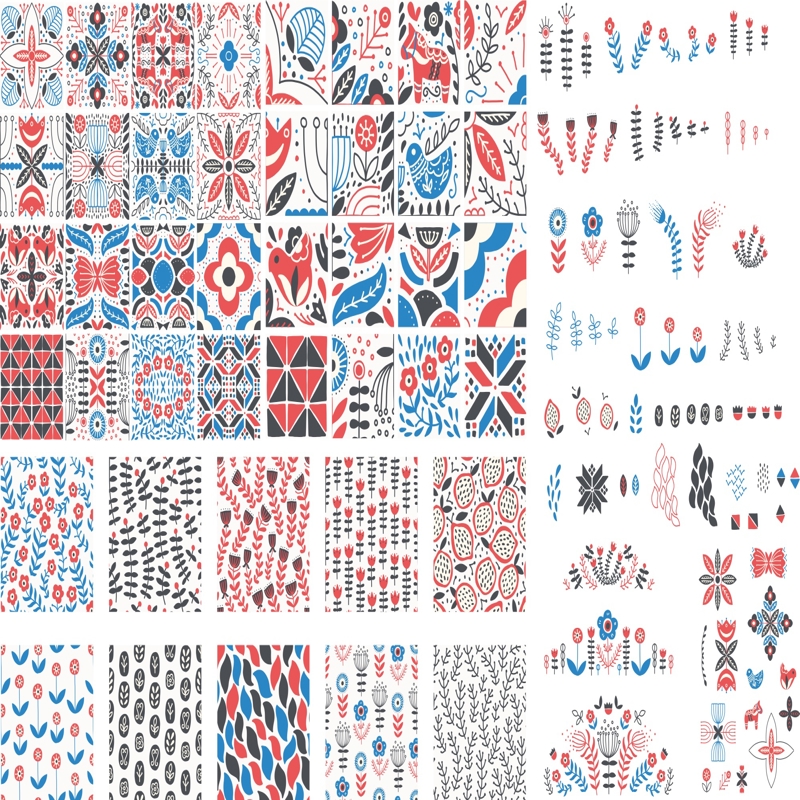 طرح مجموعه نقاشی‌های دستی رویای شمالی مناسب برای استفاده در دستگاه های cnc چوب و cnc لیزر - north dream handpainted set cdr file