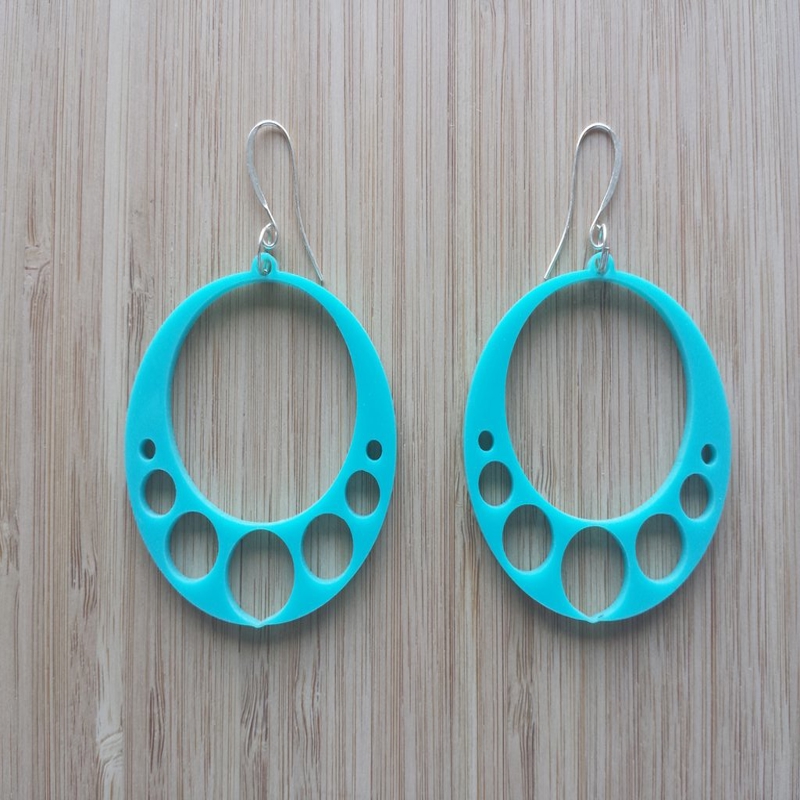 طرح گوشواره اکریلیک مناسب برای استفاده در دستگاه های cnc چوب و cnc لیزر - laser cut acrylic earrings template dxf file