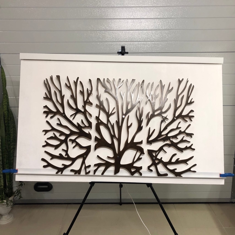 طرح تابلو دیواری درخت مناسب برای استفاده در دستگاه های cnc چوب و cnc لیزر - laser cut tree wall decor panel cdr file