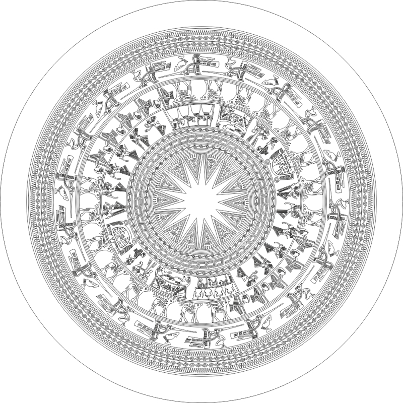 طرح وکتور شماره 23 ترونگ دونگ مناسب برای استفاده در دستگاه های cnc چوب و cnc لیزر - trong dong vector 23 cdr file