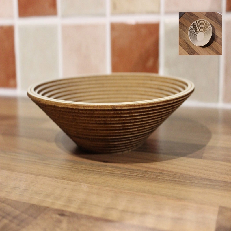 طرح کاسه تخم مرغ مناسب برای استفاده در دستگاه های cnc چوب و cnc لیزر - laser cut egg bowl dxf file