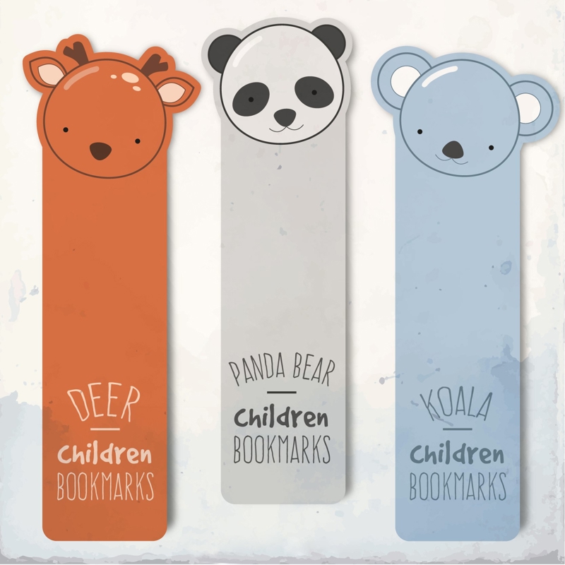 طرح نشانک گوزن پاندا کوآلا مناسب برای استفاده در دستگاه های cnc چوب و cnc لیزر - laser cut bookmarks deer panda koala cdr file