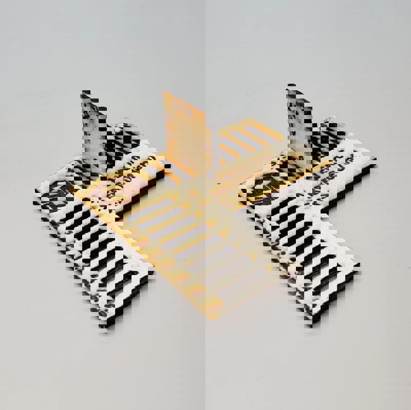 طرح تست شیار و فاصله زبانه ۳ میلی‌متری مناسب برای استفاده در دستگاه های cnc چوب و cnc لیزر - laser cut kerf test slot and tab clearance test 3mm