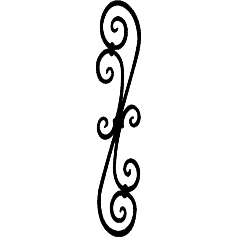 طرح اسکرول ۱۱ مناسب برای استفاده در دستگاه های cnc چوب و cnc لیزر - scroll 11 dxf file