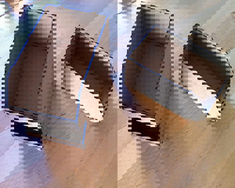 طرح سیستم لینبین قابل چیدن روی هم مناسب برای استفاده در دستگاه های cnc چوب و cnc لیزر - laser cut rackable stackable linbin system svg file