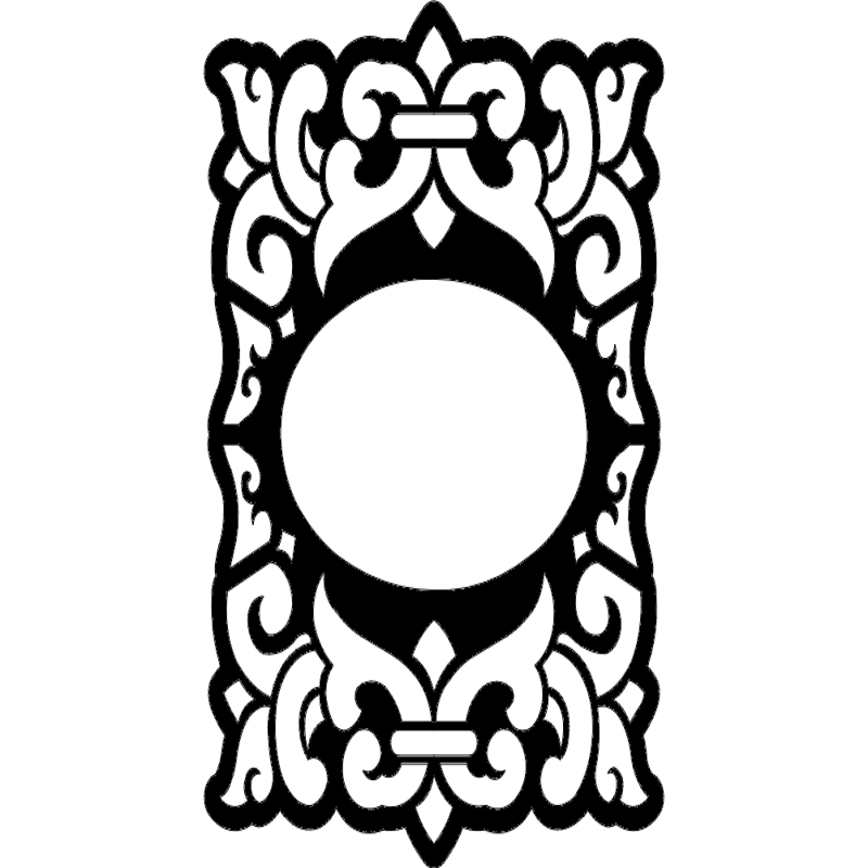 طرح قاب بیضی شکل مناسب برای استفاده در دستگاه های cnc چوب و cnc لیزر - oval frame dxf file