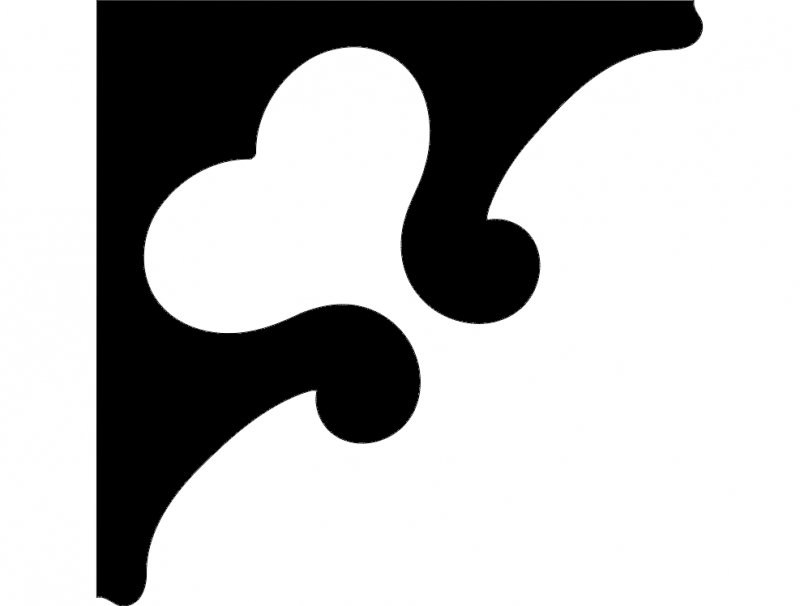 طرح وکتور گوشه cnc مناسب برای استفاده در دستگاه های cnc چوب و cnc لیزر - corner vector cnc dxf file