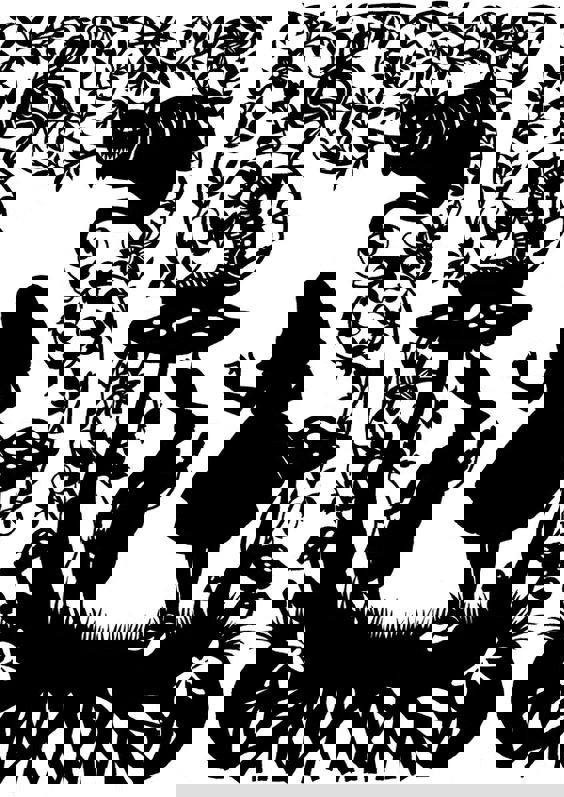 طرح آلیس در سرزمین عجایب مناسب برای استفاده در دستگاه های cnc چوب و cnc لیزر - alice in wonderland dxf file