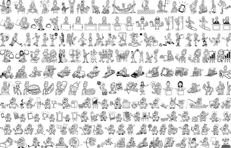 طرح مجموعه وکتور افراد مناسب برای استفاده در دستگاه های cnc چوب و cnc لیزر - people vector pack cdr file