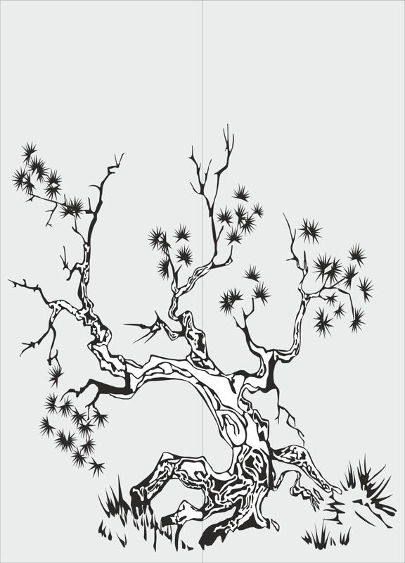 طرح سندبلاست ۲۱۹۳ مناسب برای استفاده در دستگاه های cnc چوب و cnc لیزر - sandblast pattern 2193 cdr file