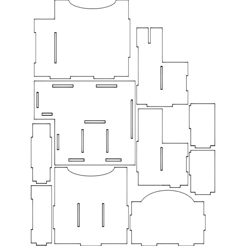 طرح پی ای تی ال کی مناسب برای استفاده در دستگاه های cnc چوب و cnc لیزر - pe etel k dxf file