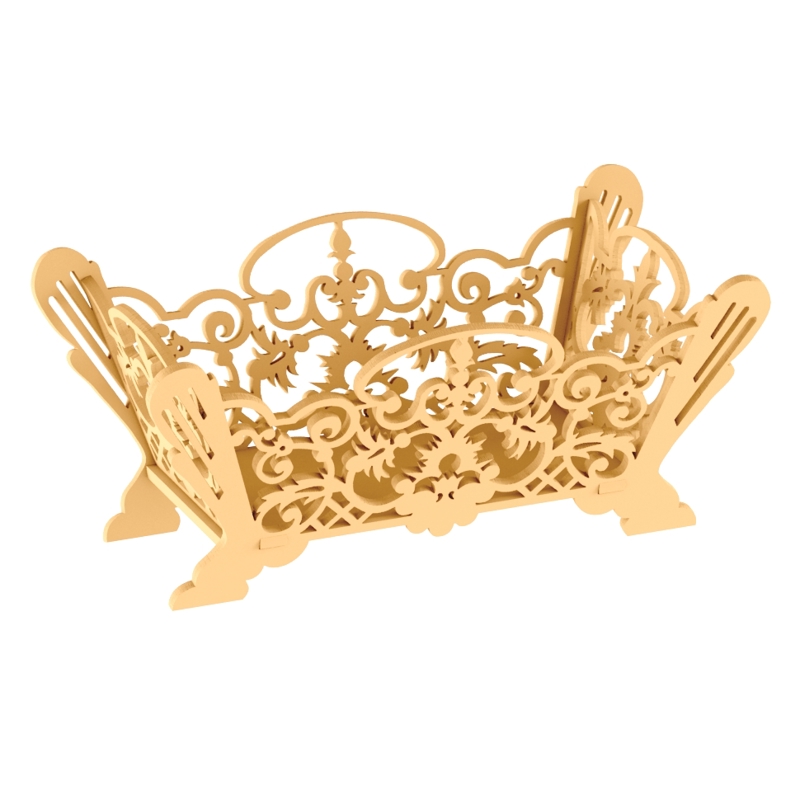 طرح سبد ذخیره سازی مناسب برای استفاده در دستگاه های cnc چوب و cnc لیزر - storage basket dxf file