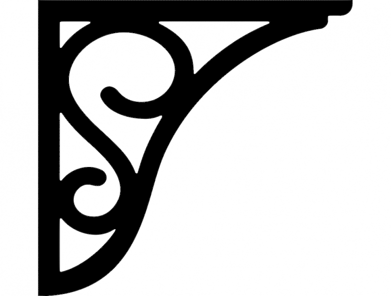 طرح گوشه کرون 0012 مناسب برای استفاده در دستگاه های cnc چوب و cnc لیزر - corner design kron 0012 dxf file