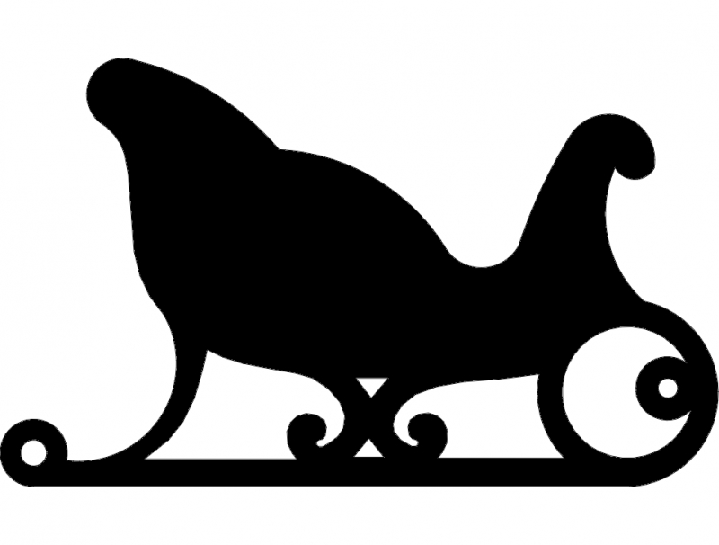 طرح سورتمه سانکی مناسب برای استفاده در دستگاه های cnc چوب و cnc لیزر - sleigh sanki dxf file