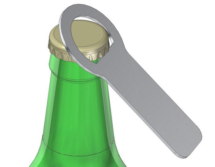 طرح درب بازکن بطری مناسب برای استفاده در دستگاه های cnc چوب و cnc لیزر - bottle opener dxf file