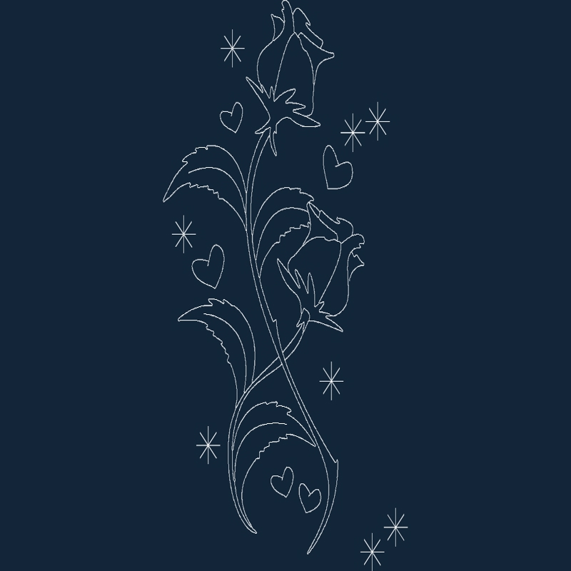 طرح گل رز مناسب برای استفاده در دستگاه های cnc چوب و cnc لیزر - roses dxf