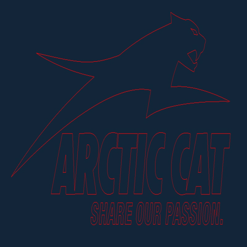 طرح گربه قطبی ۱ مناسب برای استفاده در دستگاه های cnc چوب و cnc لیزر - arctic cat 1 dxf