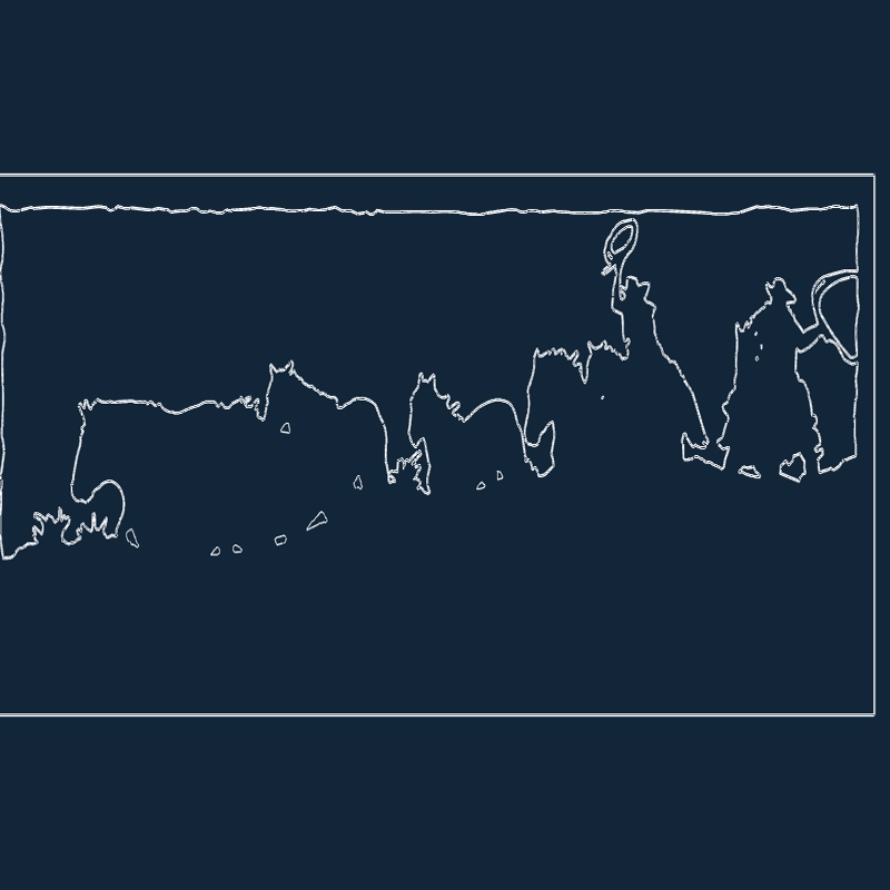 طرح صحنه گرد غرب قدیمی مناسب برای استفاده در دستگاه های cnc چوب و cnc لیزر - round up scene old west dxf