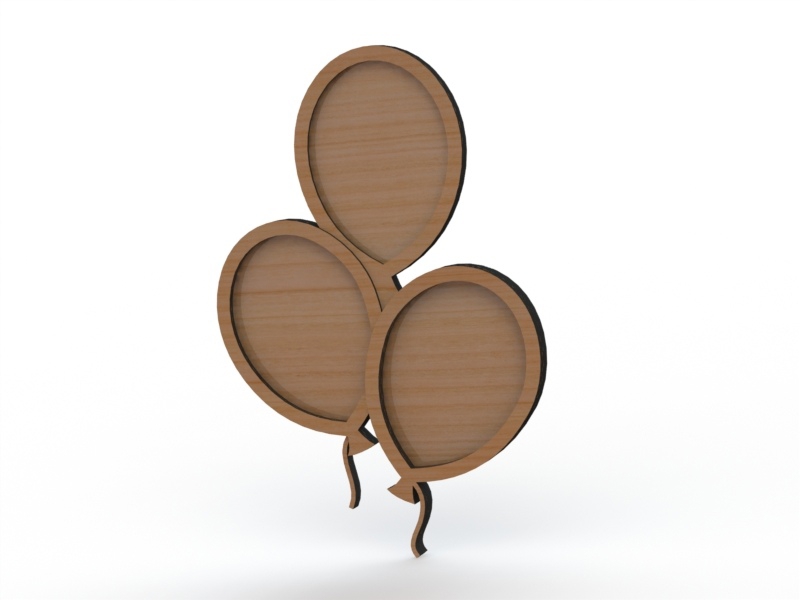 طرح جعبه بادکنک قلب مناسب برای استفاده در دستگاه های cnc چوب و cnc لیزر - laser cut heart drop box balloon cdr file