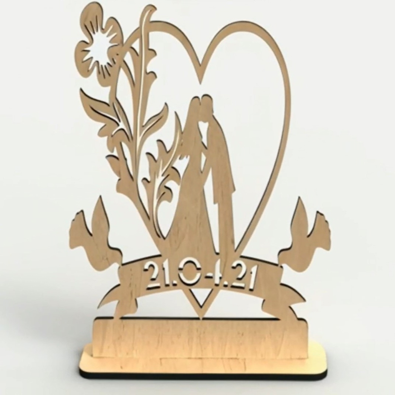 طرح پایه عروسی مناسب برای استفاده در دستگاه های cnc چوب و cnc لیزر - laser cut wedding stand wedding props cdr file