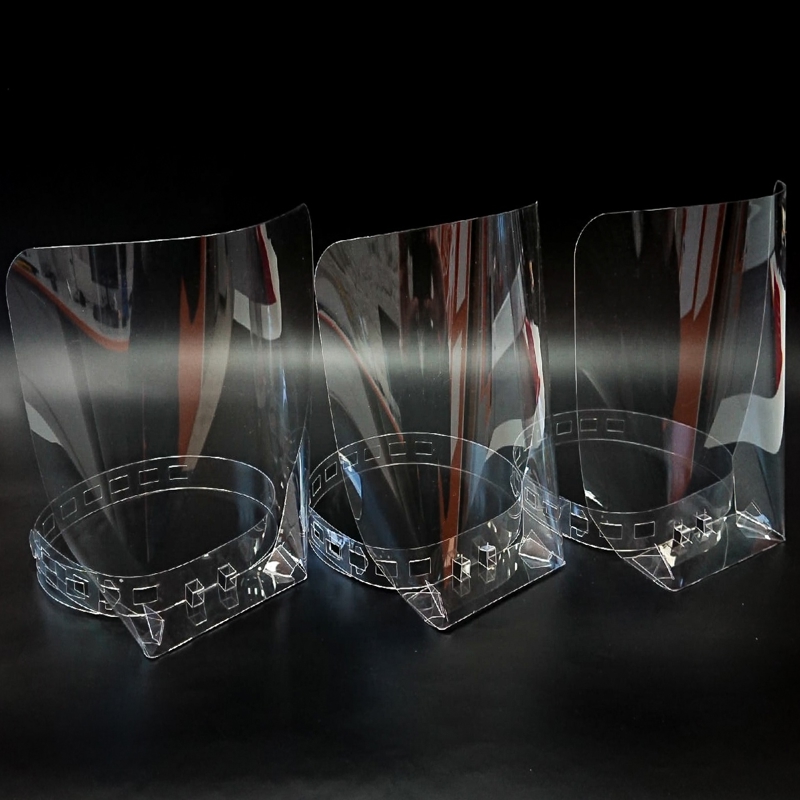 طرح محافظ صورت کامل مناسب برای استفاده در دستگاه های cnc چوب و cnc لیزر - laser cut full face shield dxf file